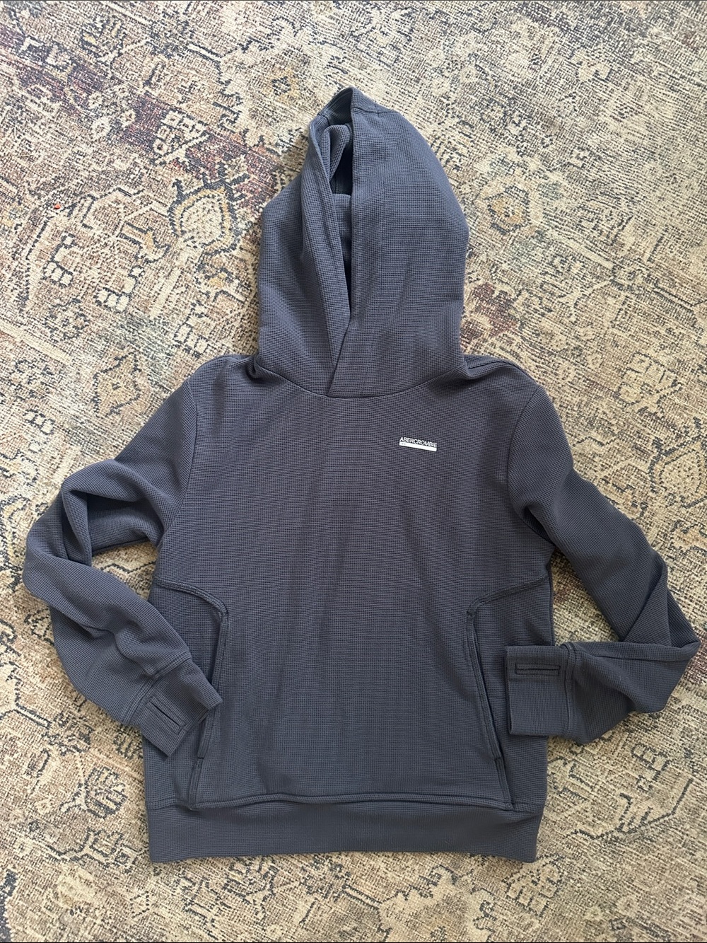 Abercrombie kids boy pullover hoodie sweatshirt size 9-10 dark gray YPB sport